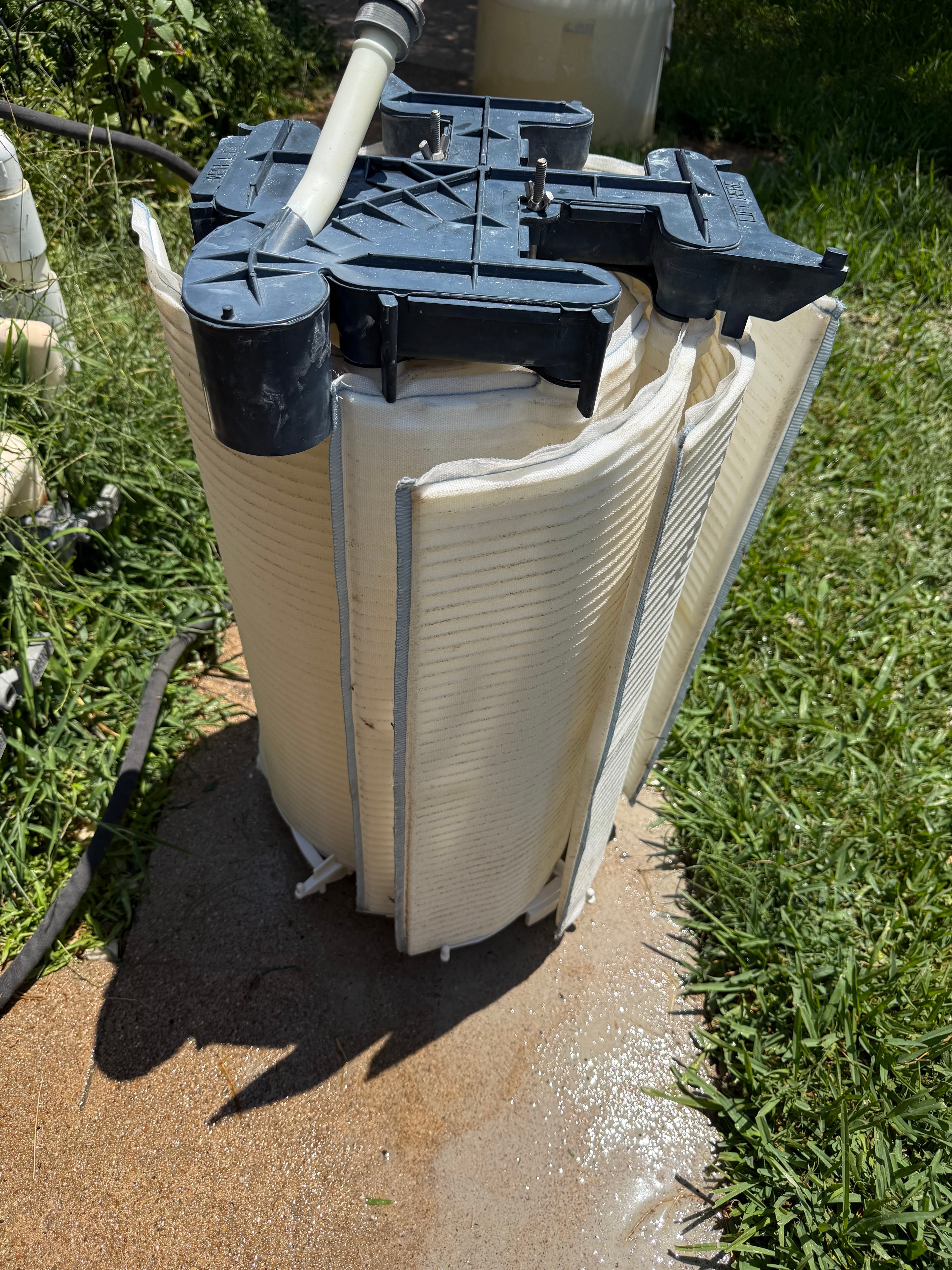Filter after cleaning — bright white