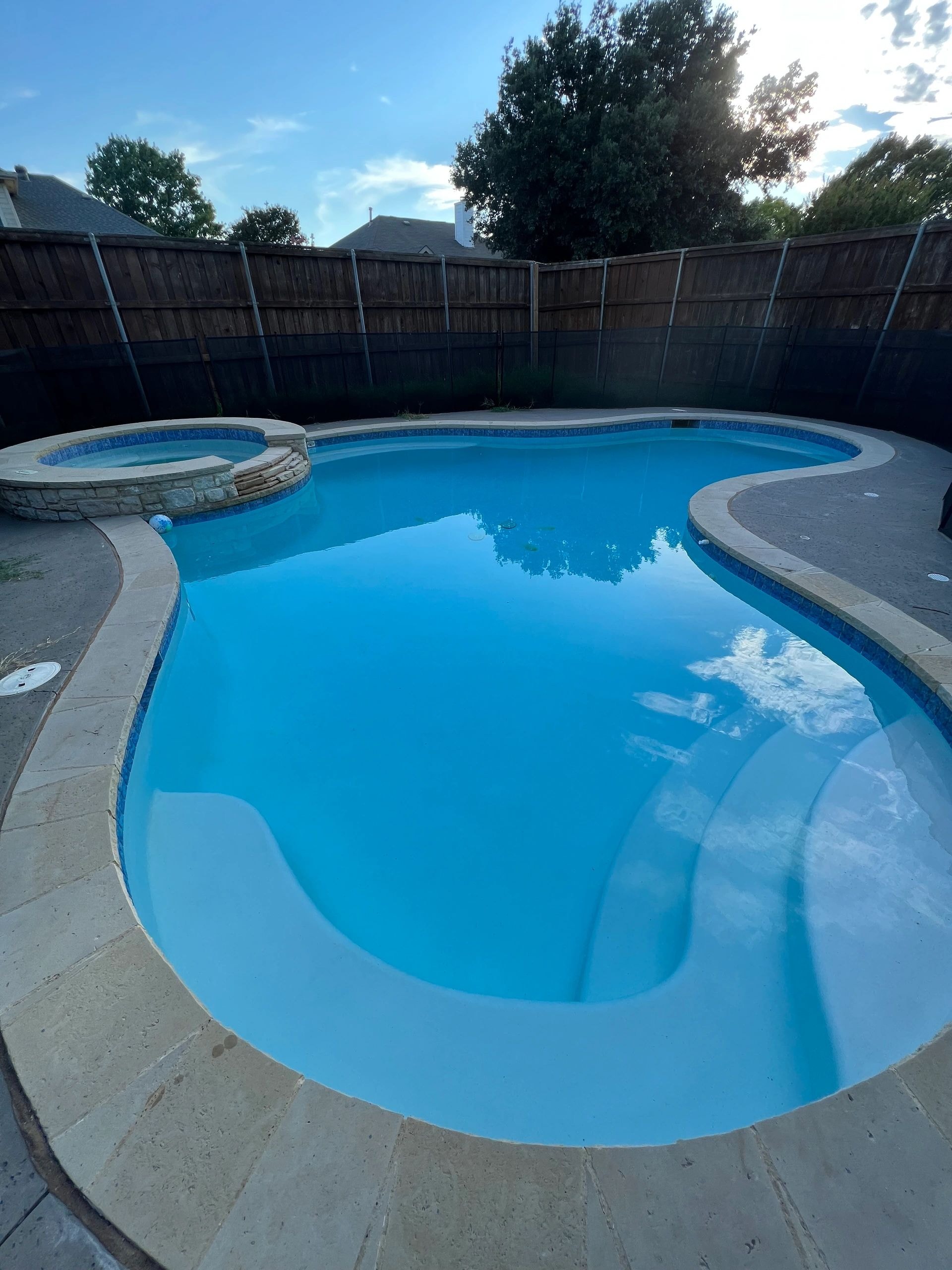 Pool with spa
