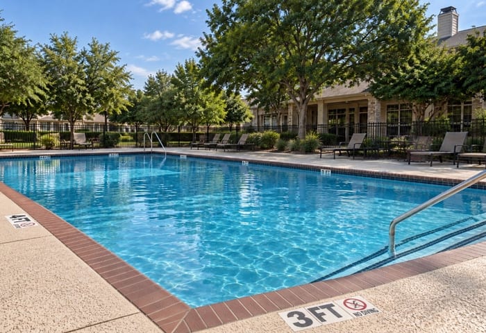 HOA community swimming pool in DFW neighborhood